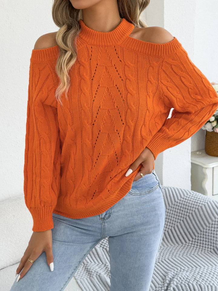 Plecu Atsegts Izgriezts Lanterna Piedurkņu Džemperis