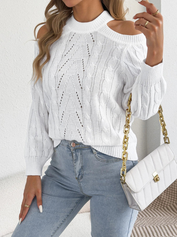 Plecu Atsegts Izgriezts Lanterna Piedurkņu Džemperis