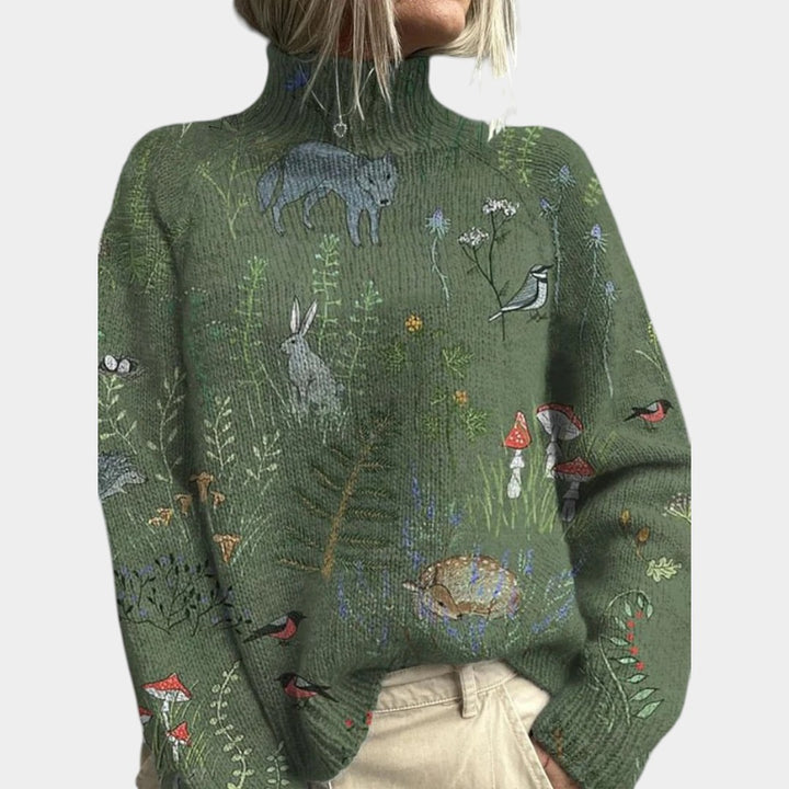 Agnese – Silts un Elegants Augstais Kakls Džemperis