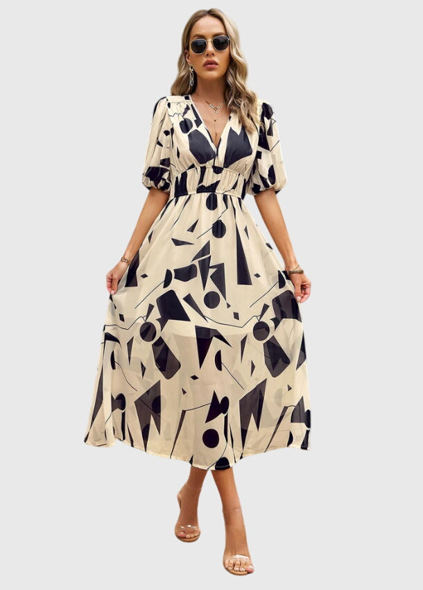 Merlin™ | Pieguļošs Ziedu Midi Kleita