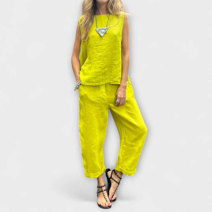 Džennifera - Brīvs kokvilnas-lina apģērbs