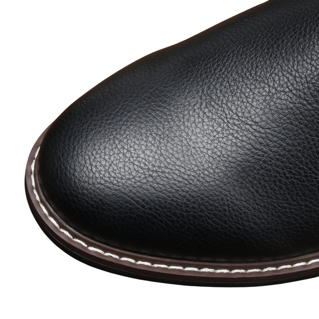 Bjørn – Ādas Chukka zābaki melnā krāsā