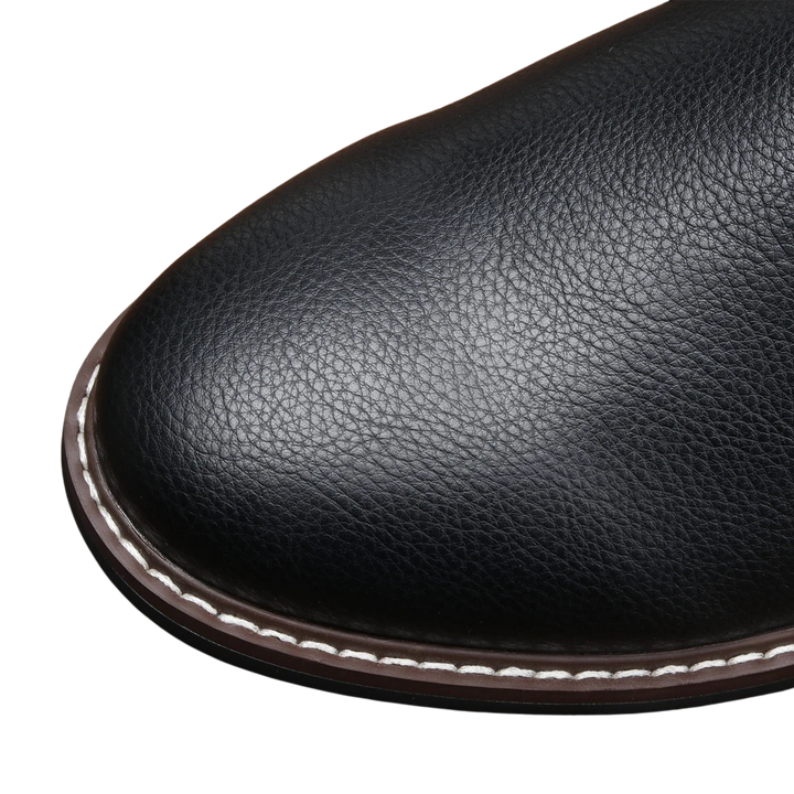 Bjørn – Ādas Chukka zābaki melnā krāsā