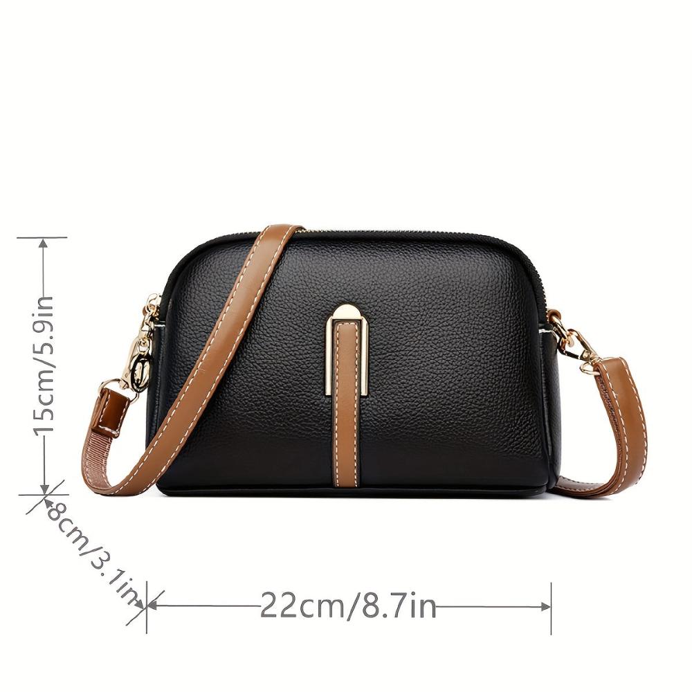 Mila Litchi Ādas Crossbody Soma