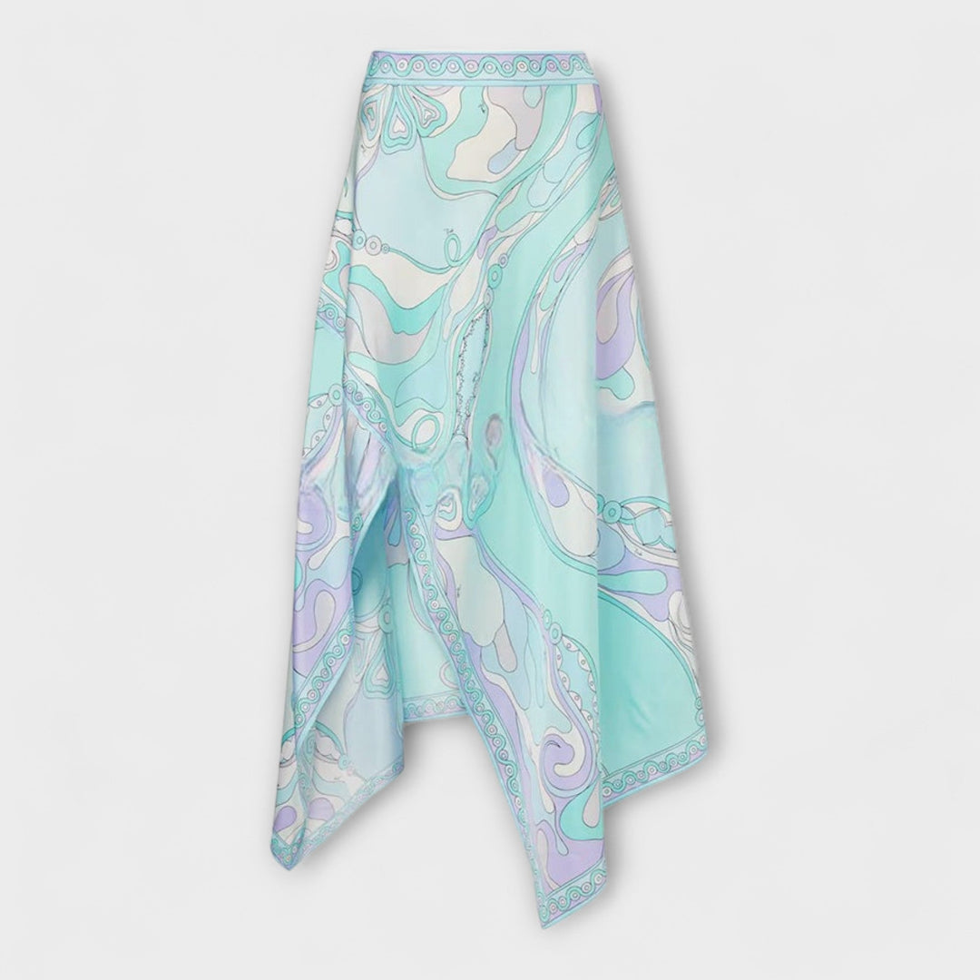 Everly - Sada halterneck tops un asimetrisks midi svārks