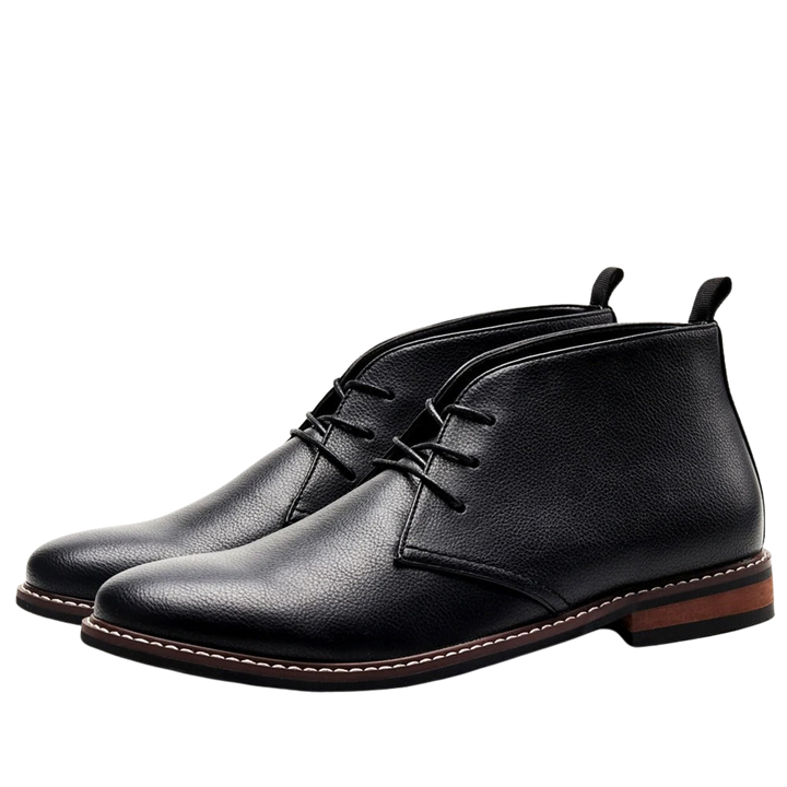 Bjørn – Ādas Chukka zābaki melnā krāsā