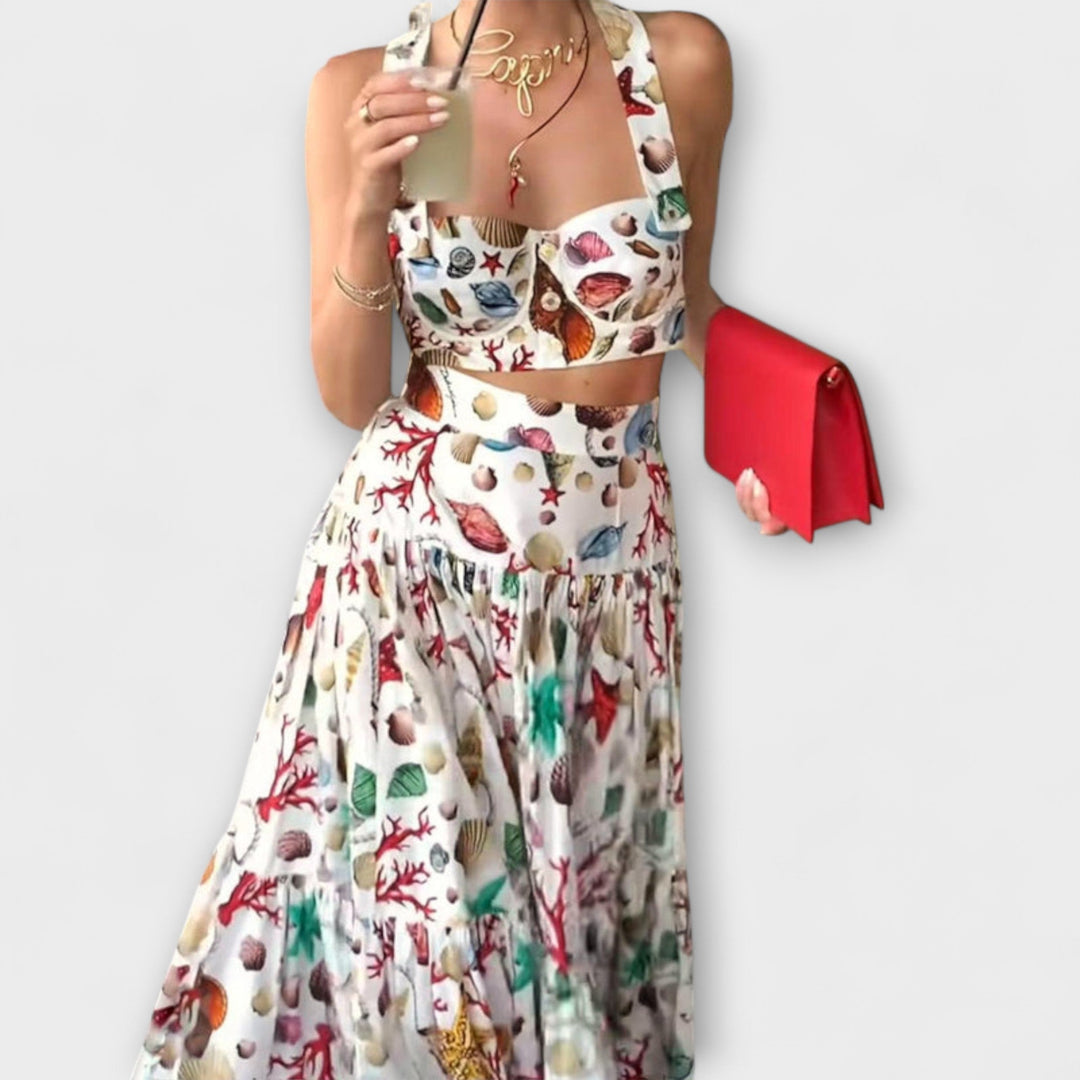 Heather - Stilīgs divdaļīgs komplekts ar svārkiem