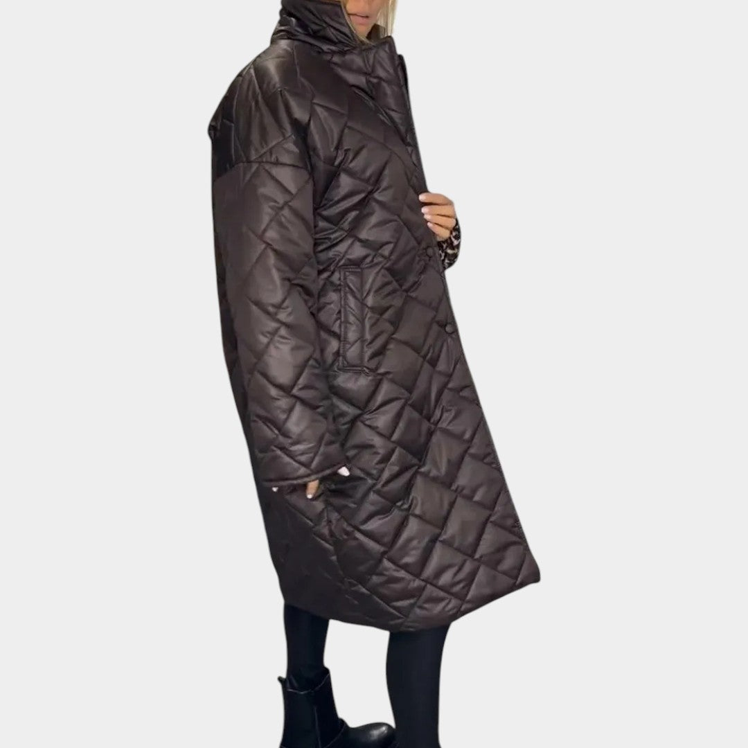 Marika – Divpusīgs silts mētelis ar drosmīgu leopardrakstu