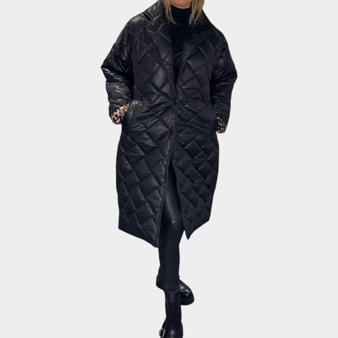 Marika – Divpusīgs silts mētelis ar drosmīgu leopardrakstu