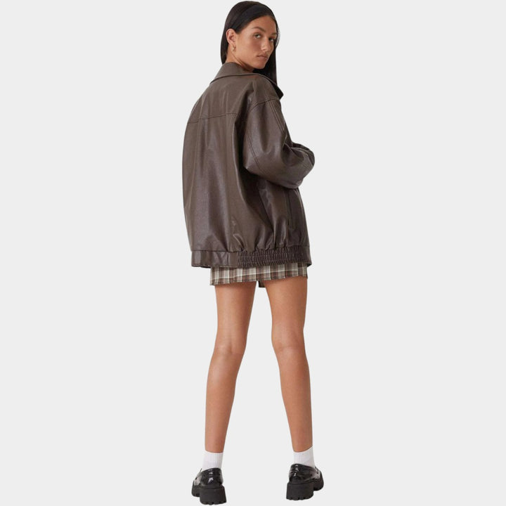 Elza – Liela izmēra ādas jaka